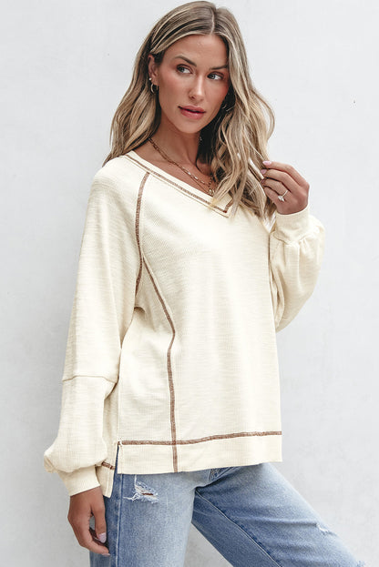 Sophia Textured Knit Pullover Top