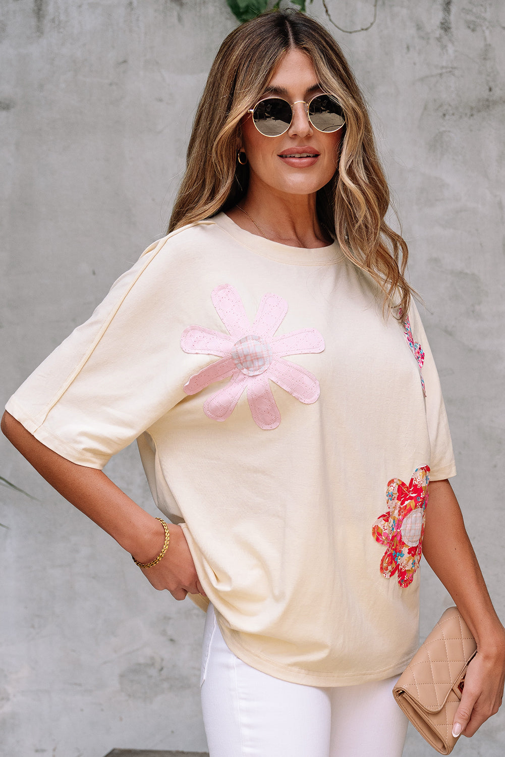 Hannah Flower Patched Loose Top