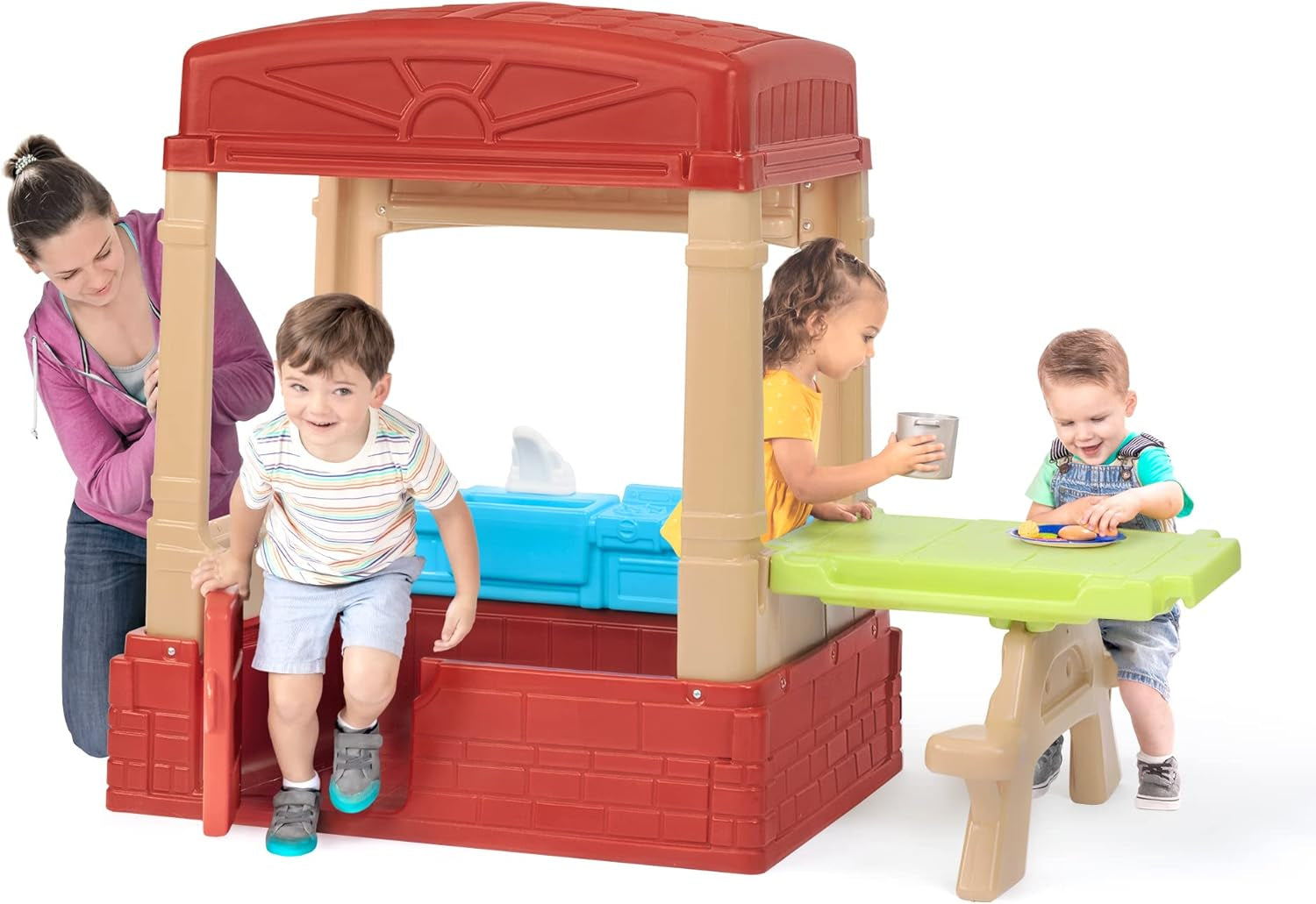 Kids Picnic Cottage Playhouse Indoor Outdoor Kitchen ShipItFurniture