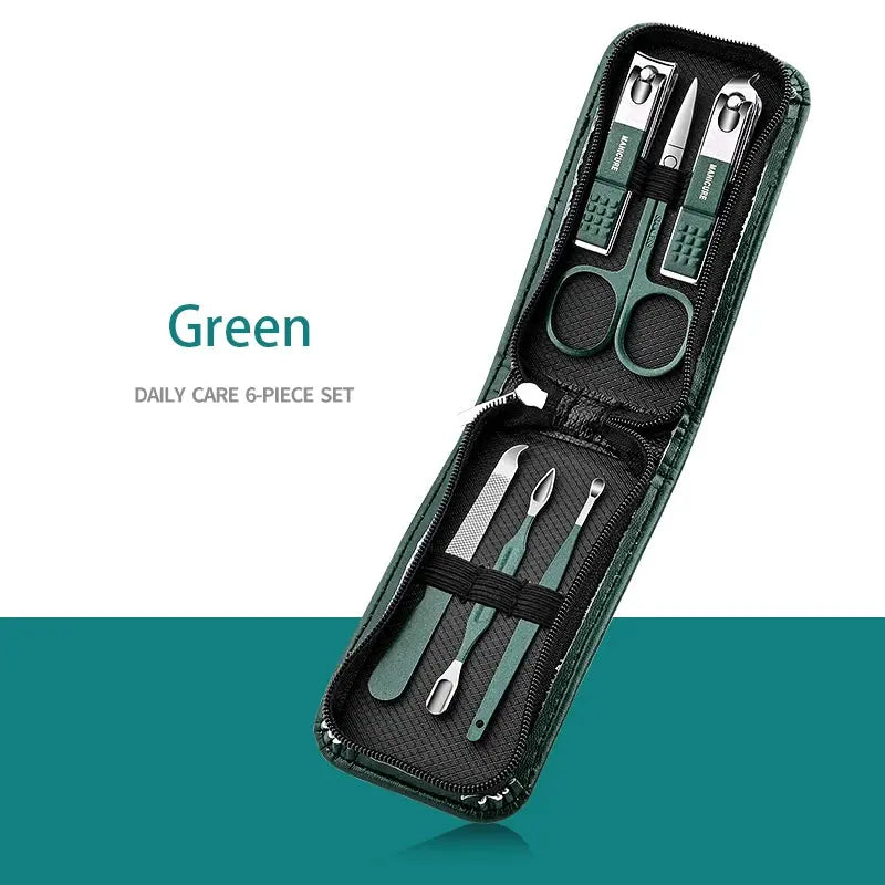 6-9 Pcs Manicure Set with Leather Case Professional