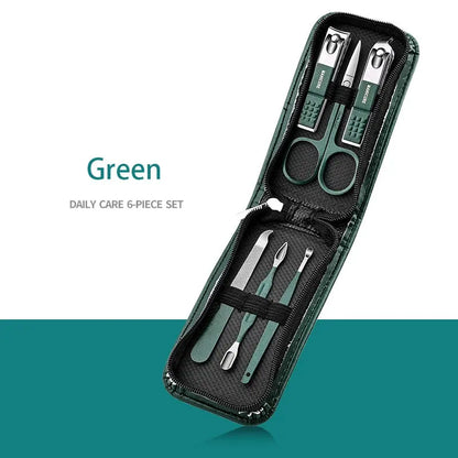 6-9 Pcs Manicure Set with Leather Case Professional