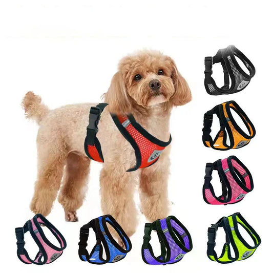Small Dog Pet Chest and Back Breathable Dog Leash Collar Get it from Bo