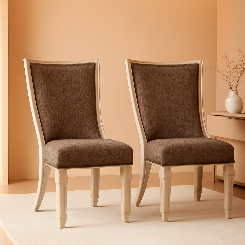Bolanburg Modern Farmhouse Upholstered Dining Chairs Brown ShipItFurniture