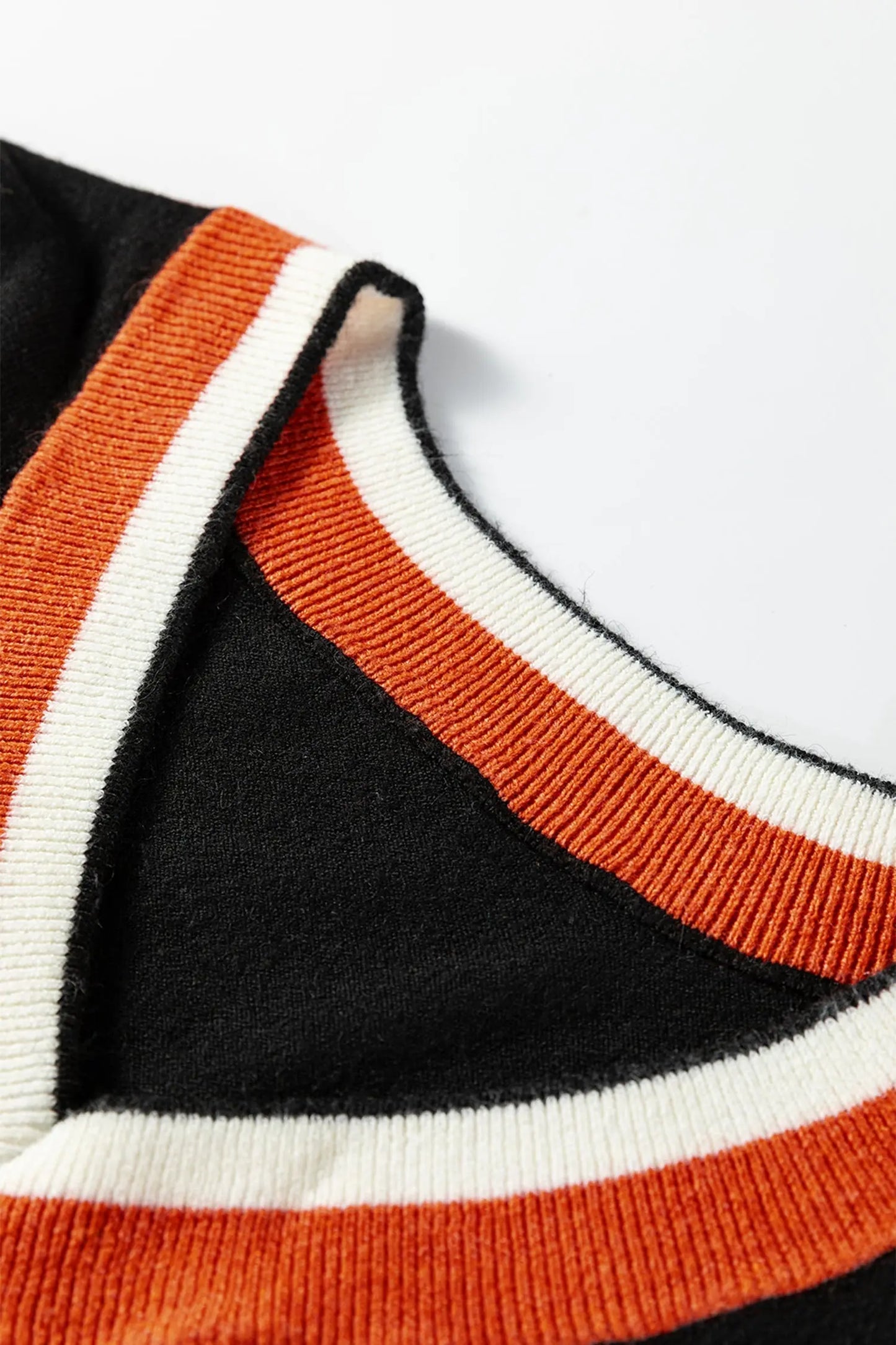 Scarlett Striped Trim Varsity Sweater