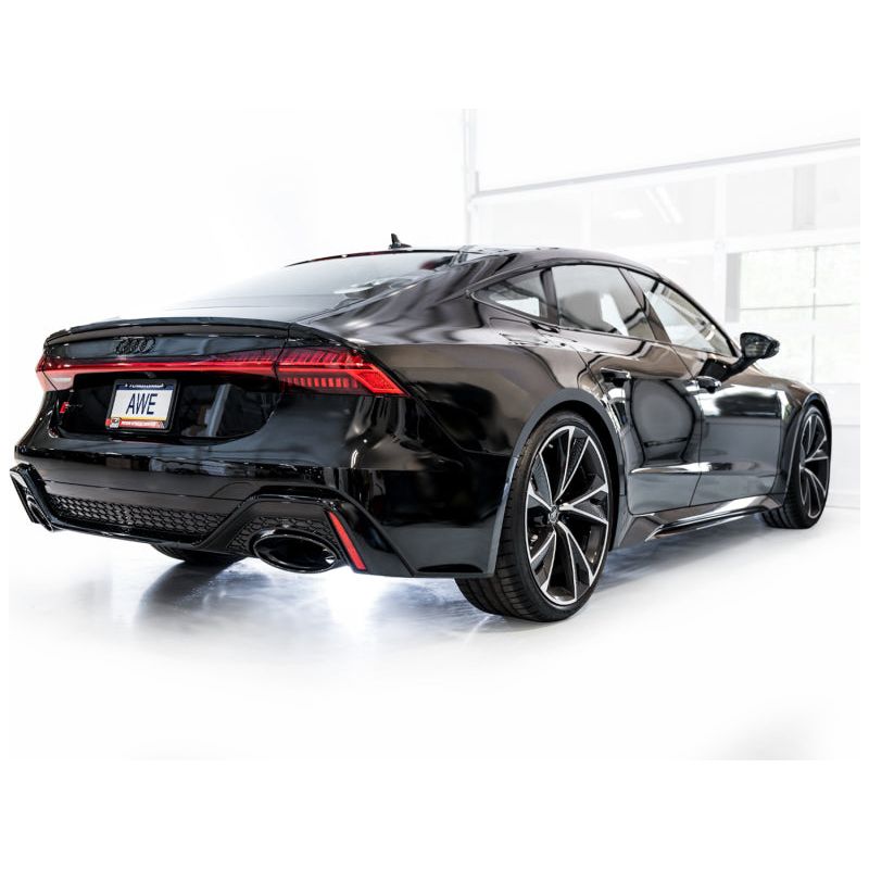AWE Tuning 21-23 Audi C8 RS6/RS7 SwitchPath Cat-back Exhaust - Diamond Black Tips NP Motorsports