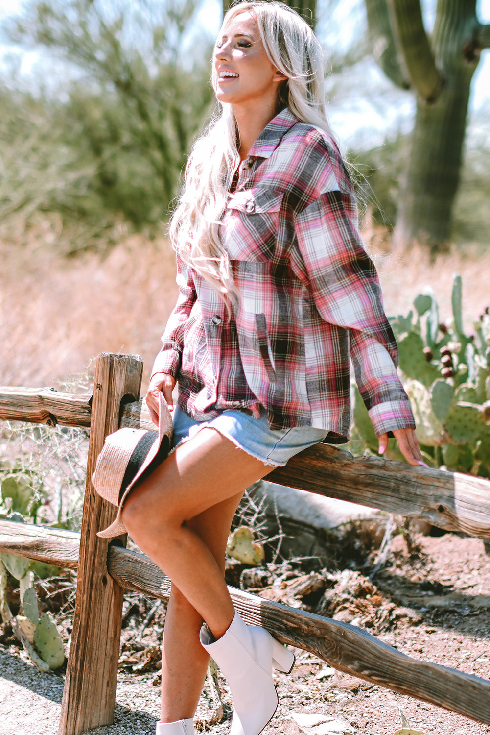 Harper Plaid Flap Up Shacket