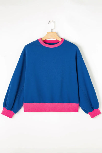 Karilia Colorblock Bubble Sleeve Sweatshirt