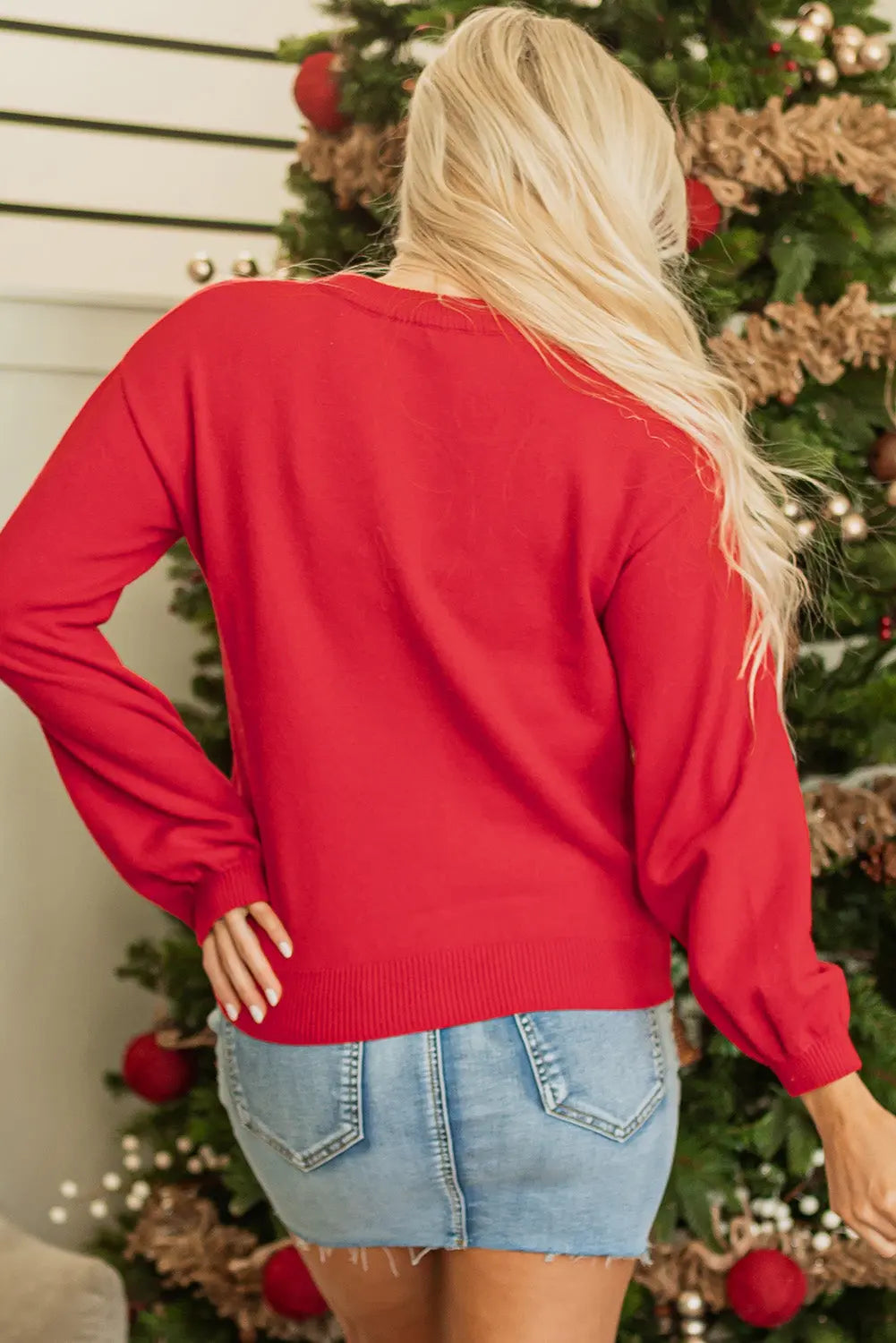 Aria Beaded Merry Casual Sweater