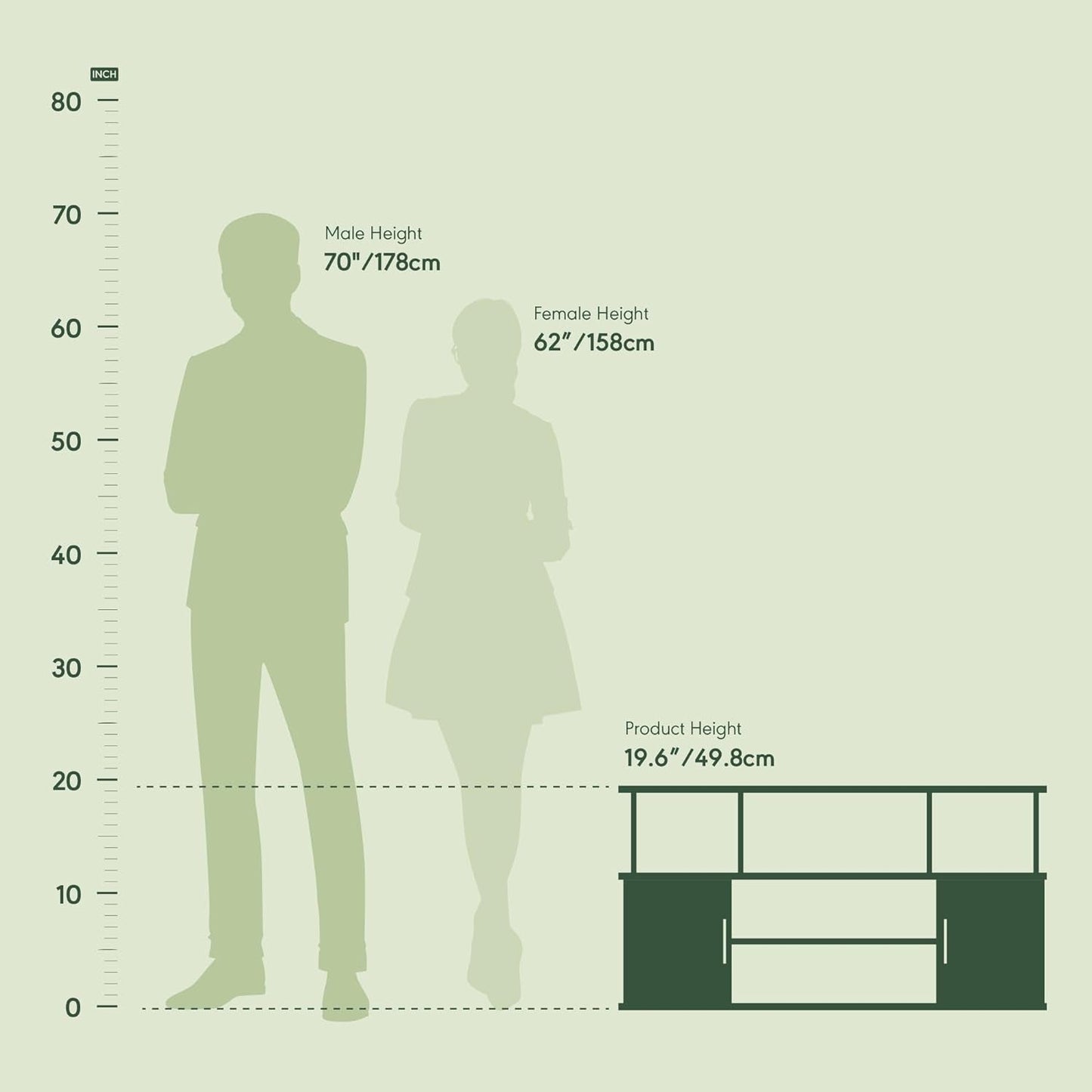 Jaya 55 Inch TV Entertainment Stand Blackwood Wood Cabinet