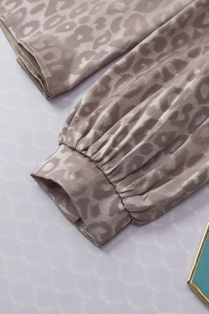 Madison Half Jacquard Satin Blouse