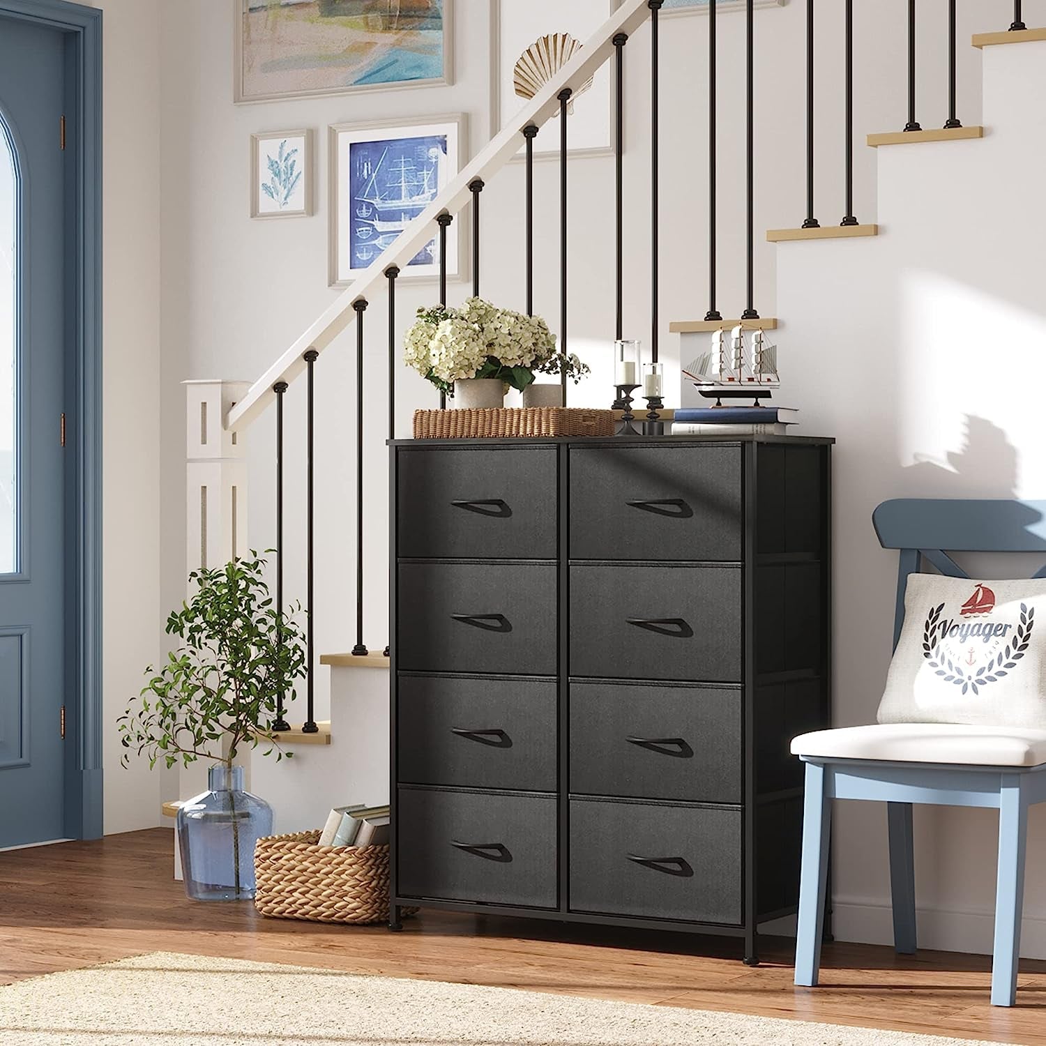 Fabric Dresser for Bedroom, Tall Dresser with 8 Drawers ShipItFurniture