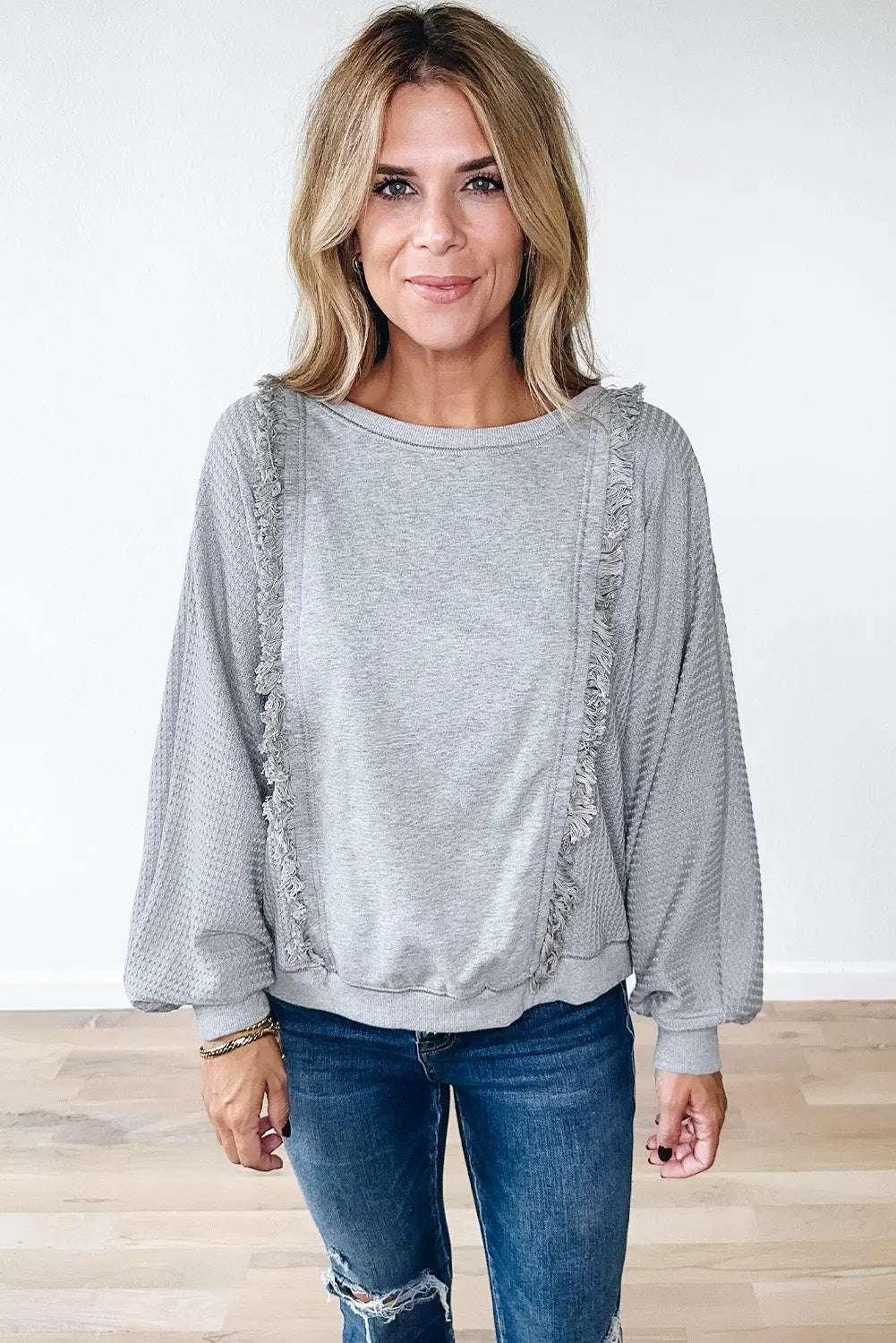 Mercy Hem Pullover top Long Sleeve Top