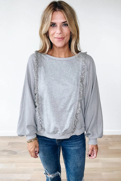 Mercy Hem Pullover top Long Sleeve Top