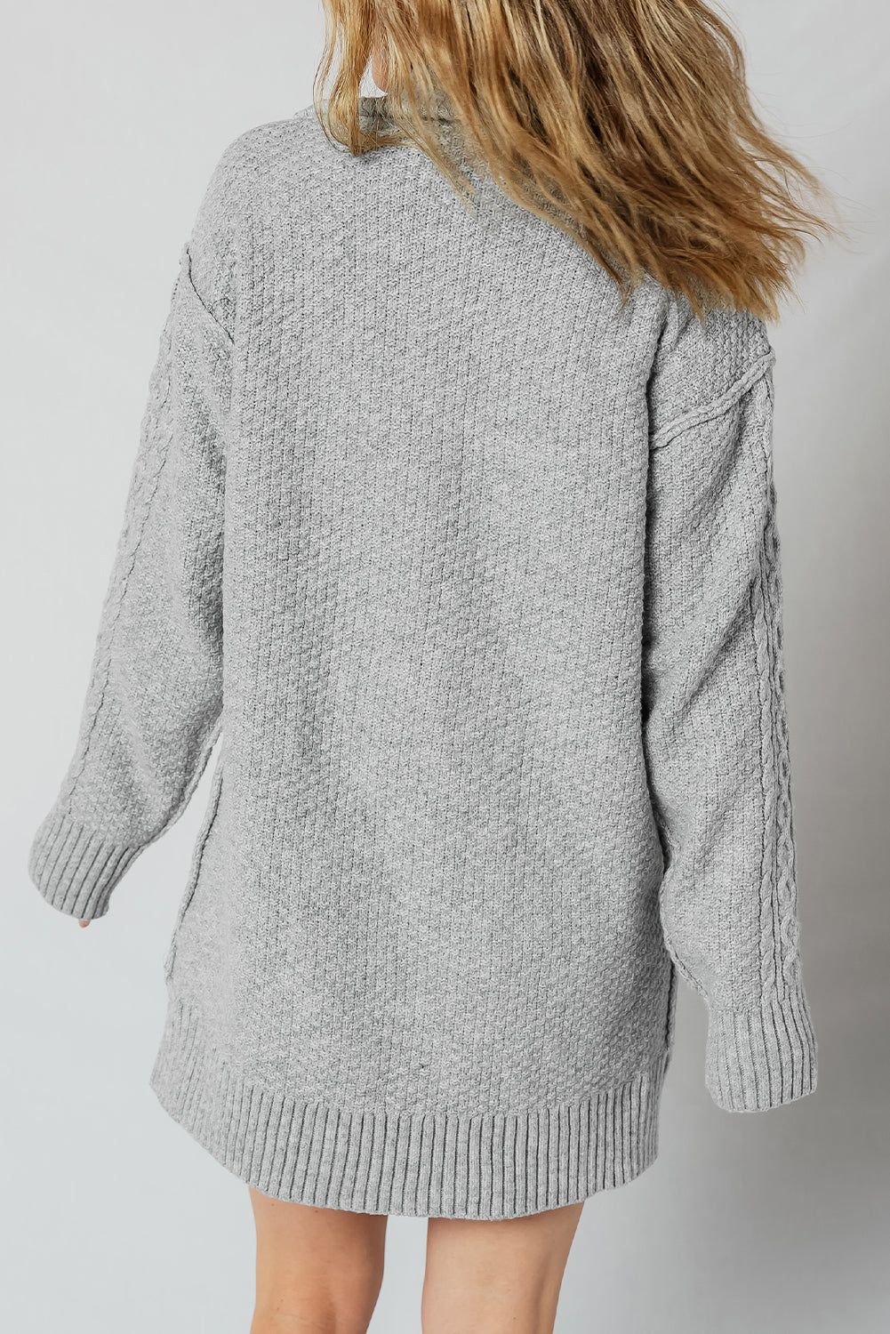 Sofia Ribbed Trim Loose Sweater