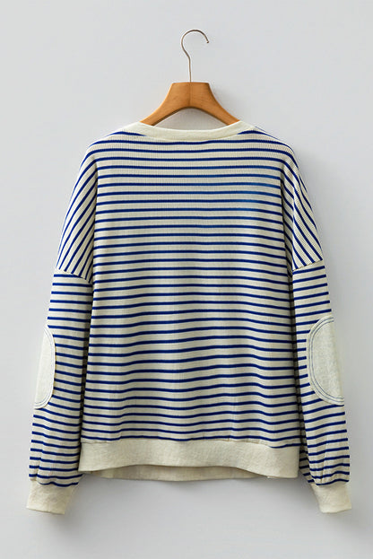 Emily Patched Drop Shoulder Sweatshirt