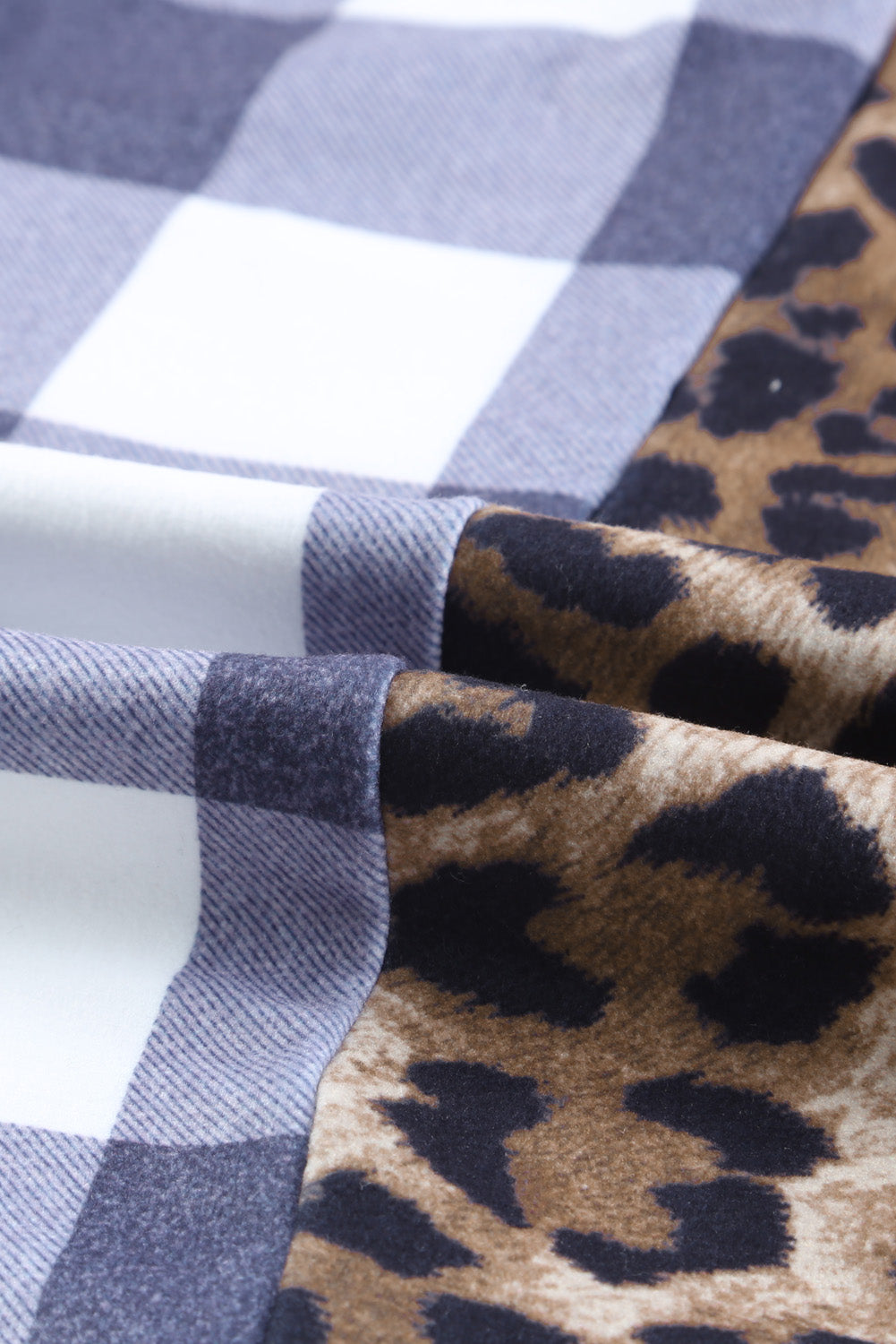 Beth Plaid Patchwork Cowl Sweatshirt