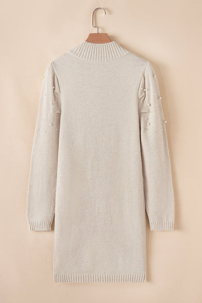 Mila Beaded High Bodycon Sweater