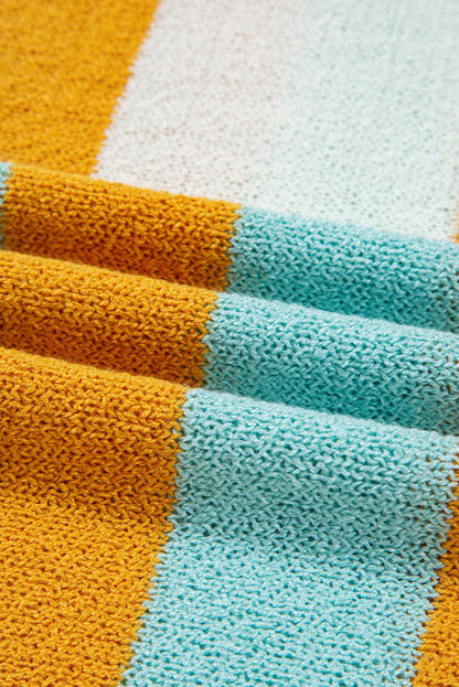 Abigail Block Striped Pullover Sweater