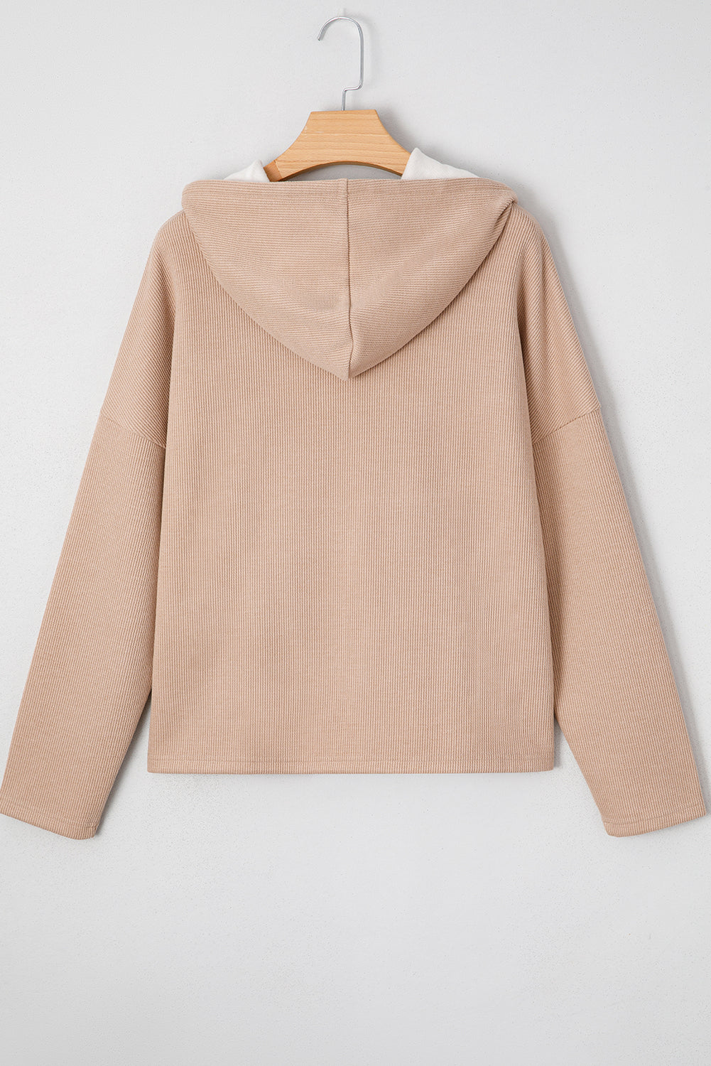 Elodie Textured Drawstring Baggy Hoodie