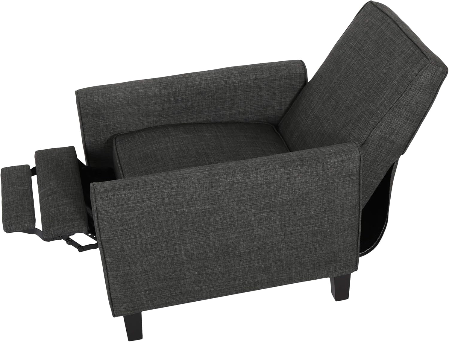 Emmie Fabric Recliner Set Of 2 Moss Gray Recliners ShipItFurniture