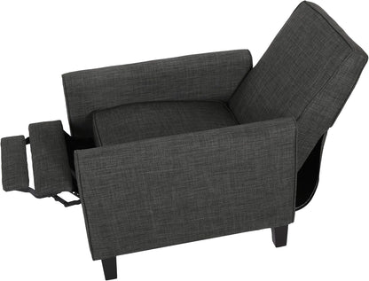 Emmie Fabric Recliner Set Of 2 Moss Gray Recliners ShipItFurniture