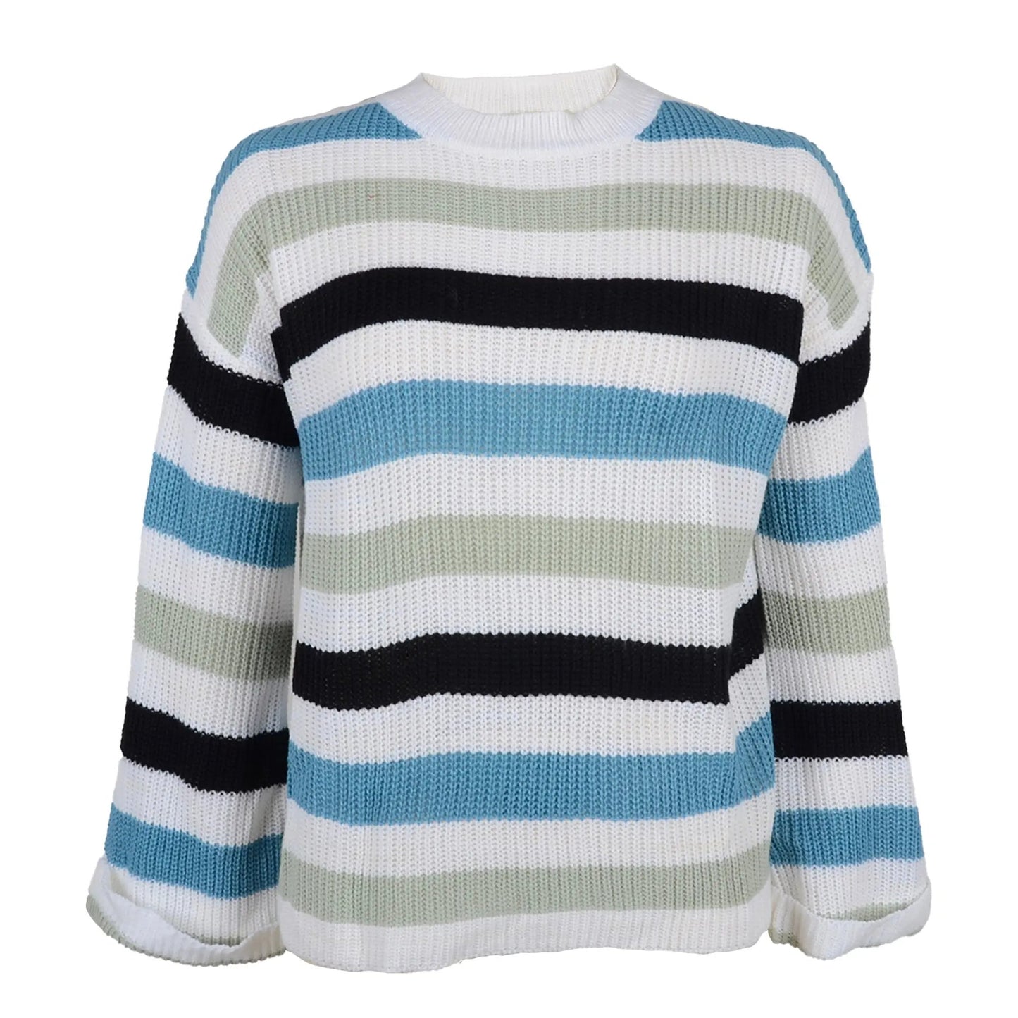 Striped Bell Sleeve Light Sweater