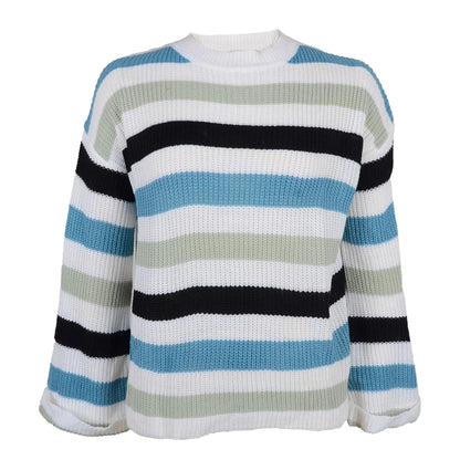Striped Bell Sleeve Light Sweater