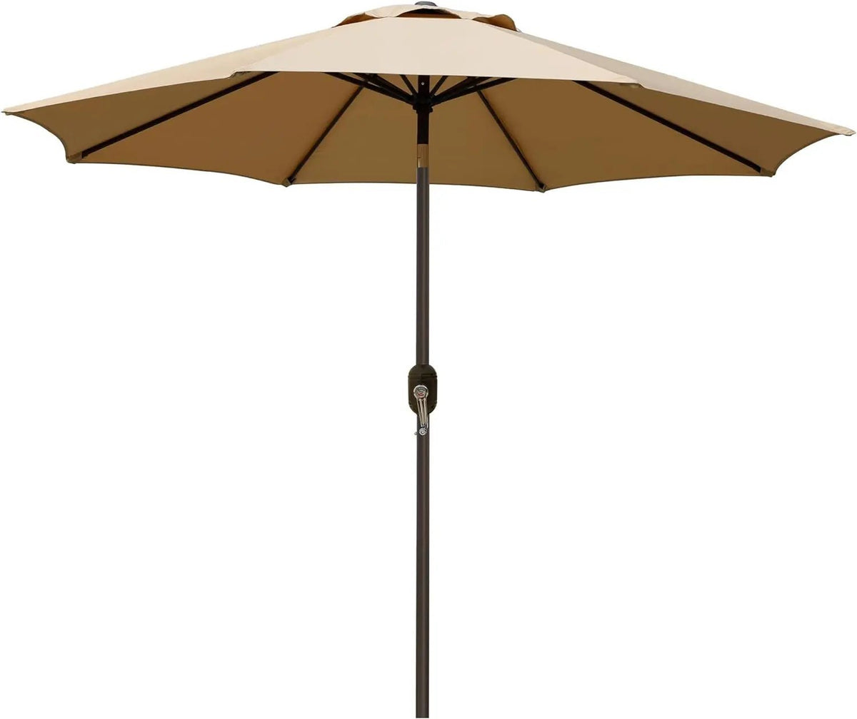 9' Outdoor Patio Umbrella, Outdoor Table Umbrella, Yard Umbrella, Market Umbrella with 8 Sturdy Ribs, Push Button Tilt and Crank - Get it from Bo