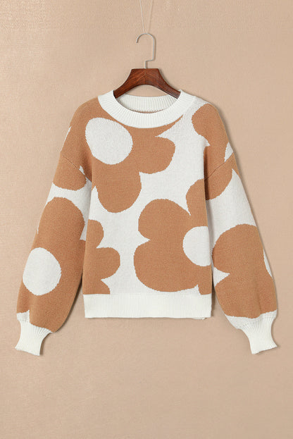 Abigail Pattern Drop Shoulder Sweater