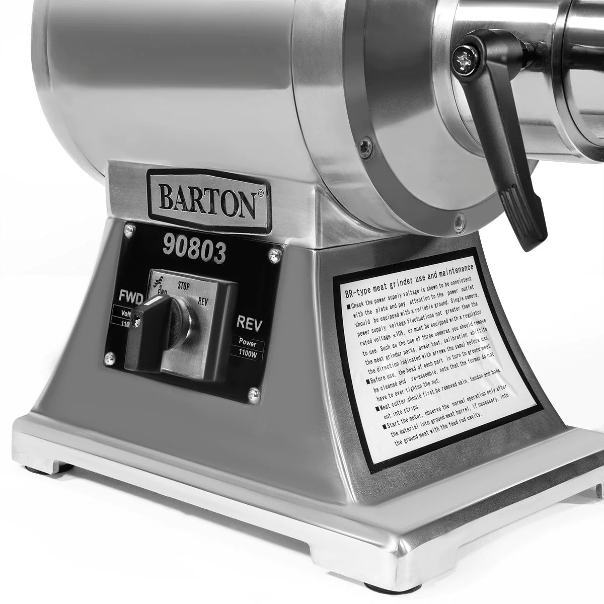 Barton Commercial #12 Meat Grinder w/ Cutting Blade Electric Stainless