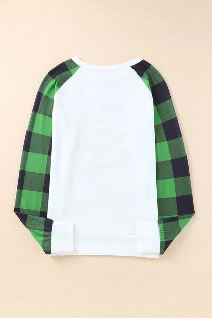 Aria Plaid Long Sleeve Sweatshirt