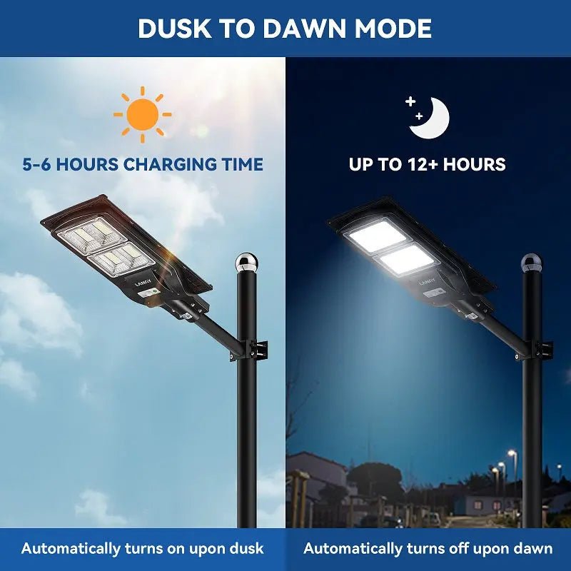 90W 120W Solar Street LED Lights - Warm White/ White - Get it from Bo