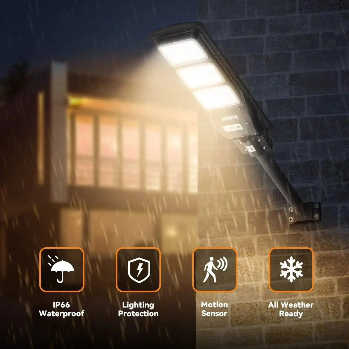 90W 120W Solar Street LED Lights - Warm White/ White - Get it from Bo
