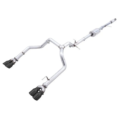 AWE Tuning 4th Gen GM 1500 5.3L 0FG Catback Split Rear Exit (w/ Bumper Cutouts) - Quad Diamond Tips NP Motorsports