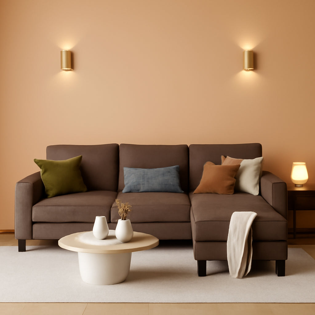 Upholstered Sectional Sofa With Reversible Chaise 77.55 Inch ShipItFurniture