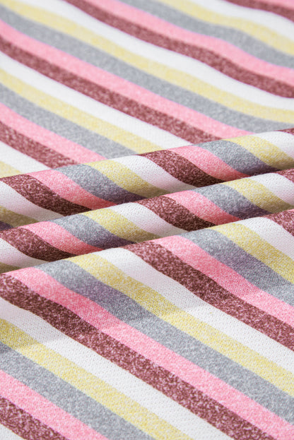 Khloe Patchwork Loose Henley Sweatshirt