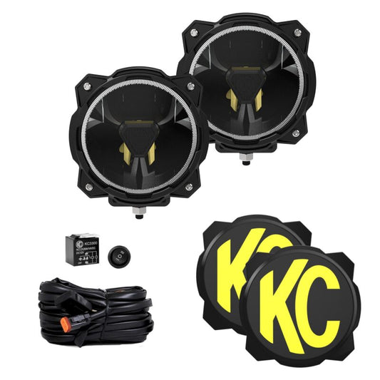 KC HiLiTES Gravity Titan LED 6in. - Pair Pack (Wide-40 Beam) Dunes 2 Dezert SXS