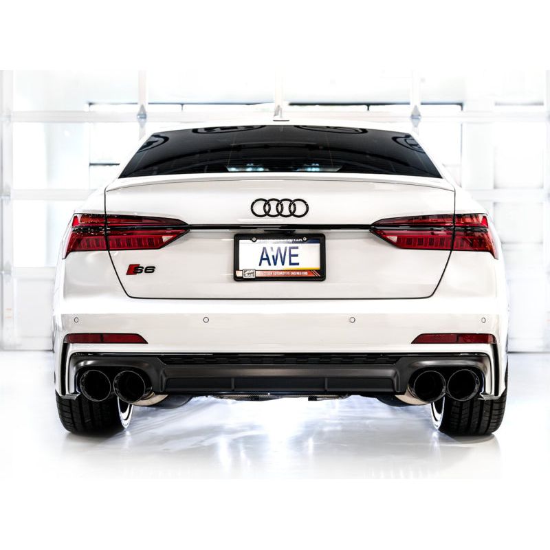 AWE Tuning 19-23 Audi C8 S6/S7 2.9T V6 AWD Track Edition Exhaust - Diamond Black Tips NP Motorsports