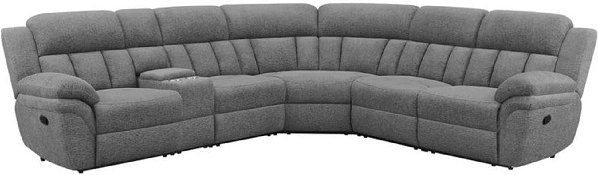 Bahrain 6 Piece Charcoal Motion Sectional Sofa Living Room ShipItFurniture