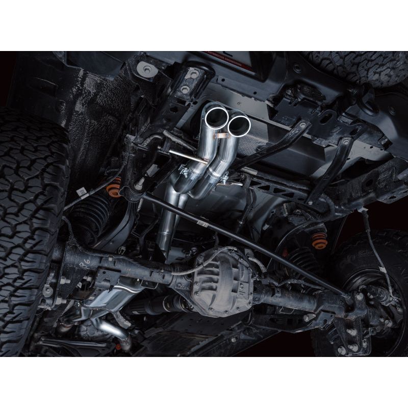 AWE Tuning 22-24 Ford Bronco Raptor 4WD Dual BashGuards Cat-Back SwitchPath Exhaust (No Tips) NP Motorsports