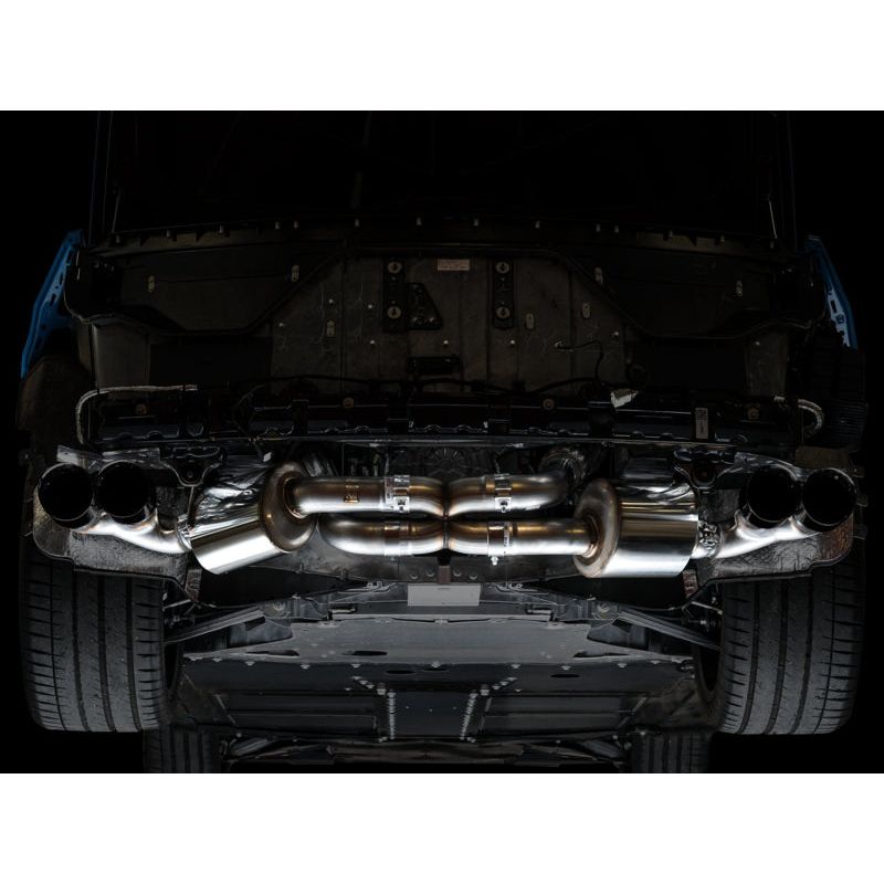 AWE Tuning 2020+ Chevrolet Corvette (C8) Touring Edition Exhaust - Quad Diamond Black Tips NP Motorsports