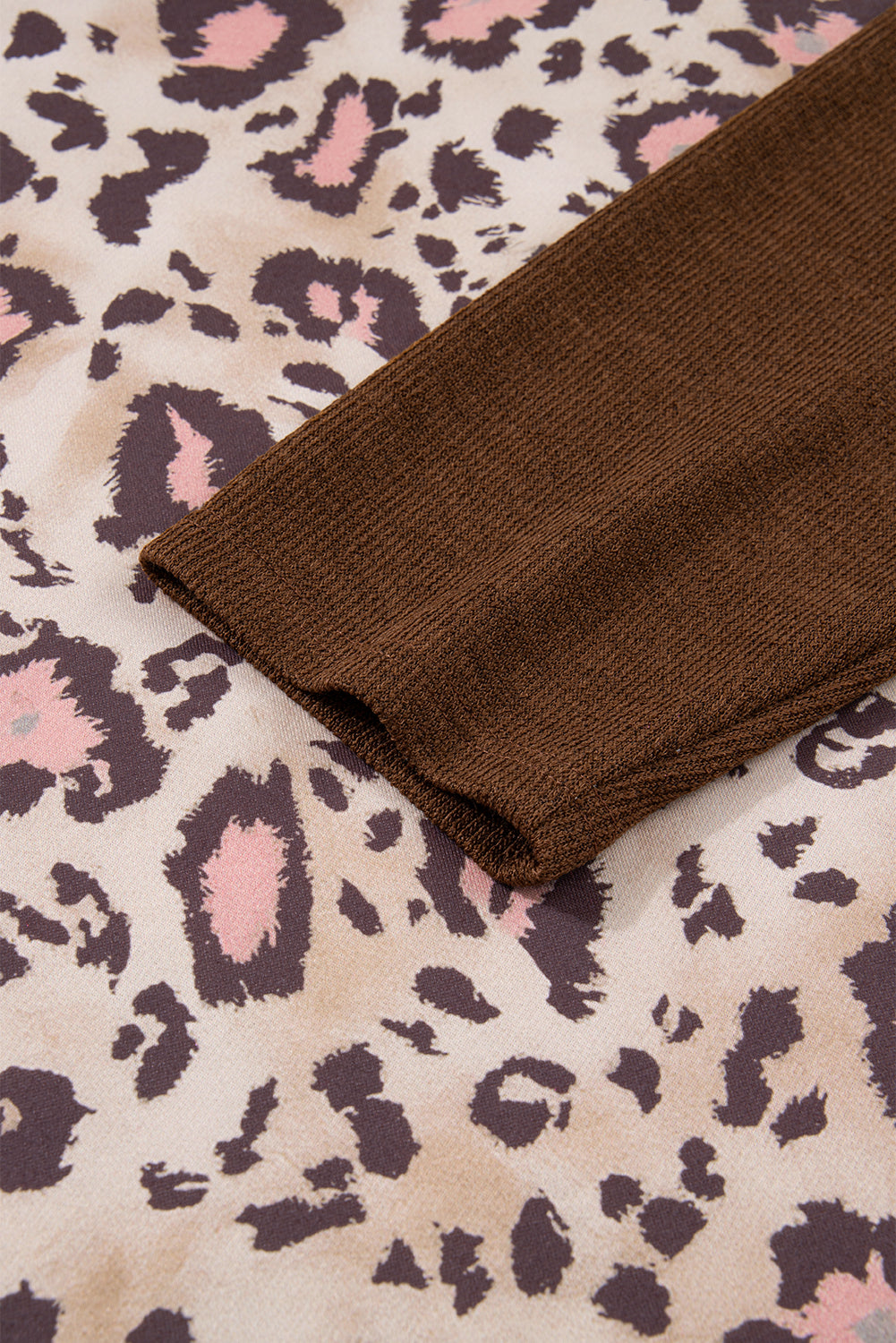 Scarlett Print Knit Patchwork Hoodie