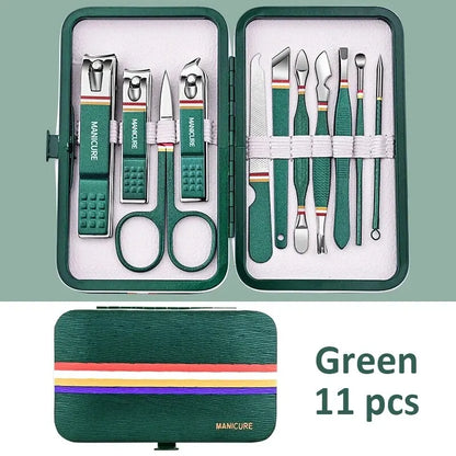 6-9 Pcs Manicure Set with Leather Case Professional