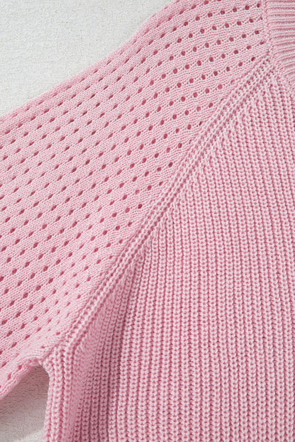 Evelyn Eyelets Raglan Sleeve Sweater