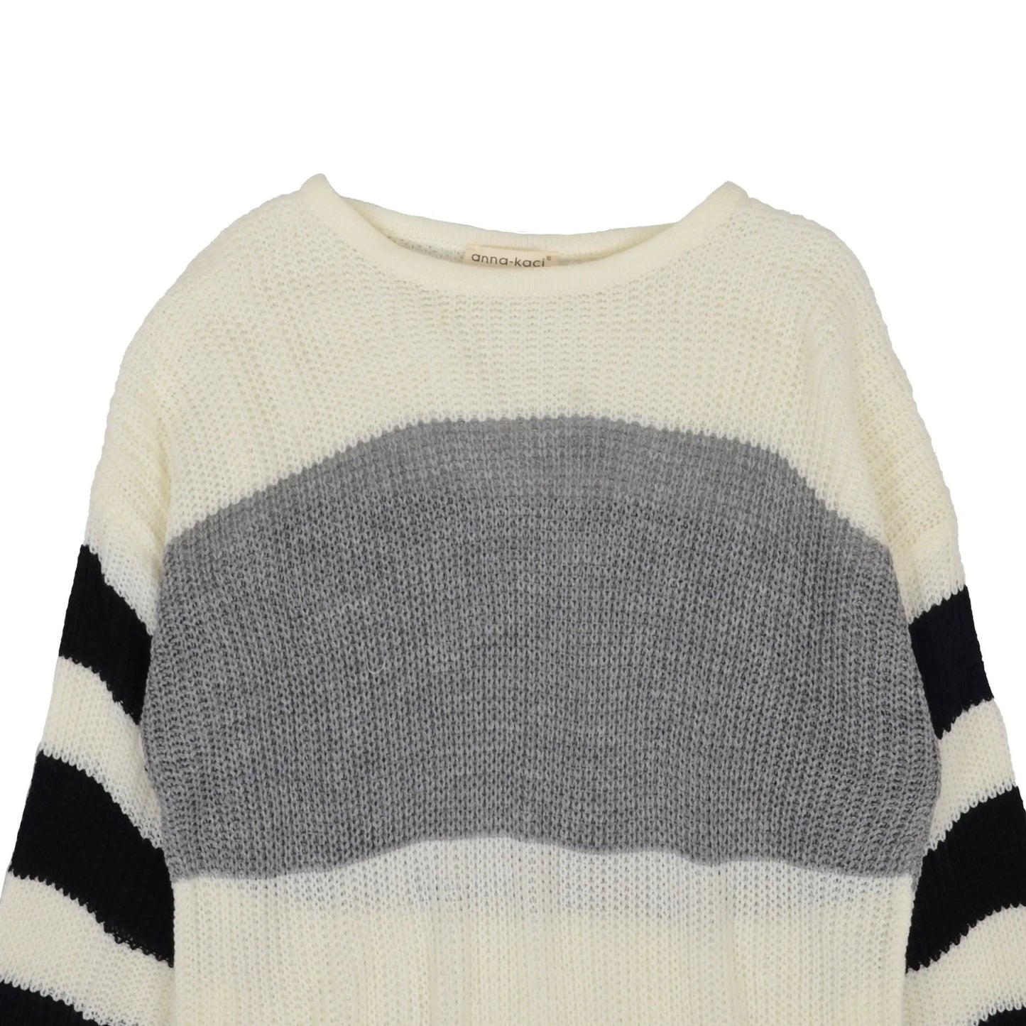 Mixed Striped Oversized Sweater