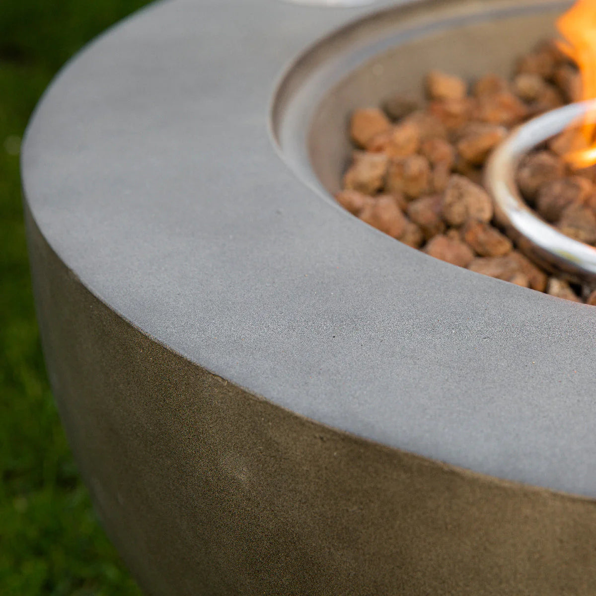 Barton 40,000 BTU Outdoor Propane Gas Fire Pit Table Concrete With PVC Cover