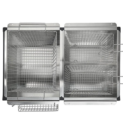 Barton 17QT High-Pressure Triple Basket Deep Fryer Double Burner Propane Station Barton