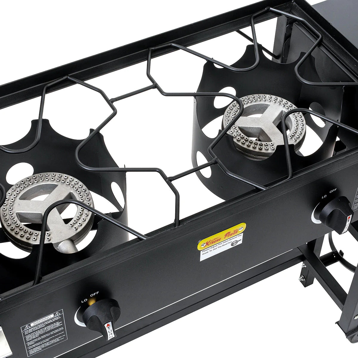 Barton 58,000 BTU Outdoor Propane Double Burner Stove Cooking Station BBQ Grill