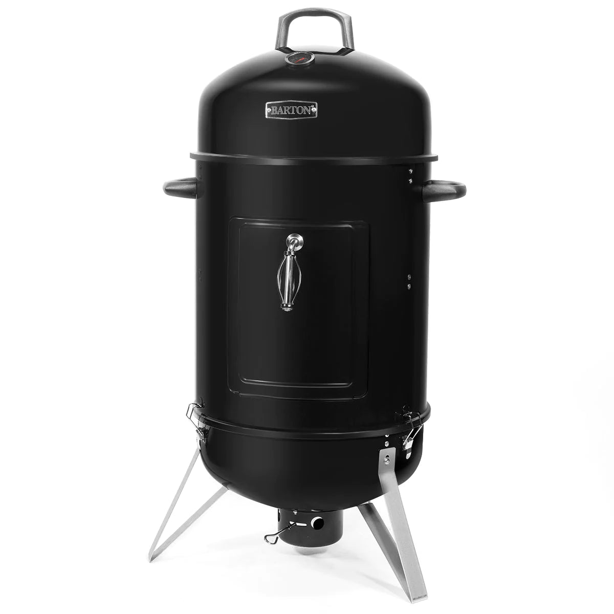 Barton 18-inch Portable Round Charcoal Smoker Vertical BBQ Grill Built-in