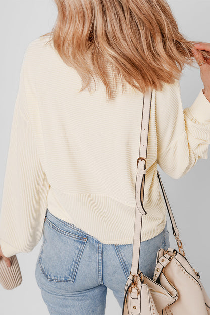 Evelyn Lantern Sleeve Henley Sweatsuit